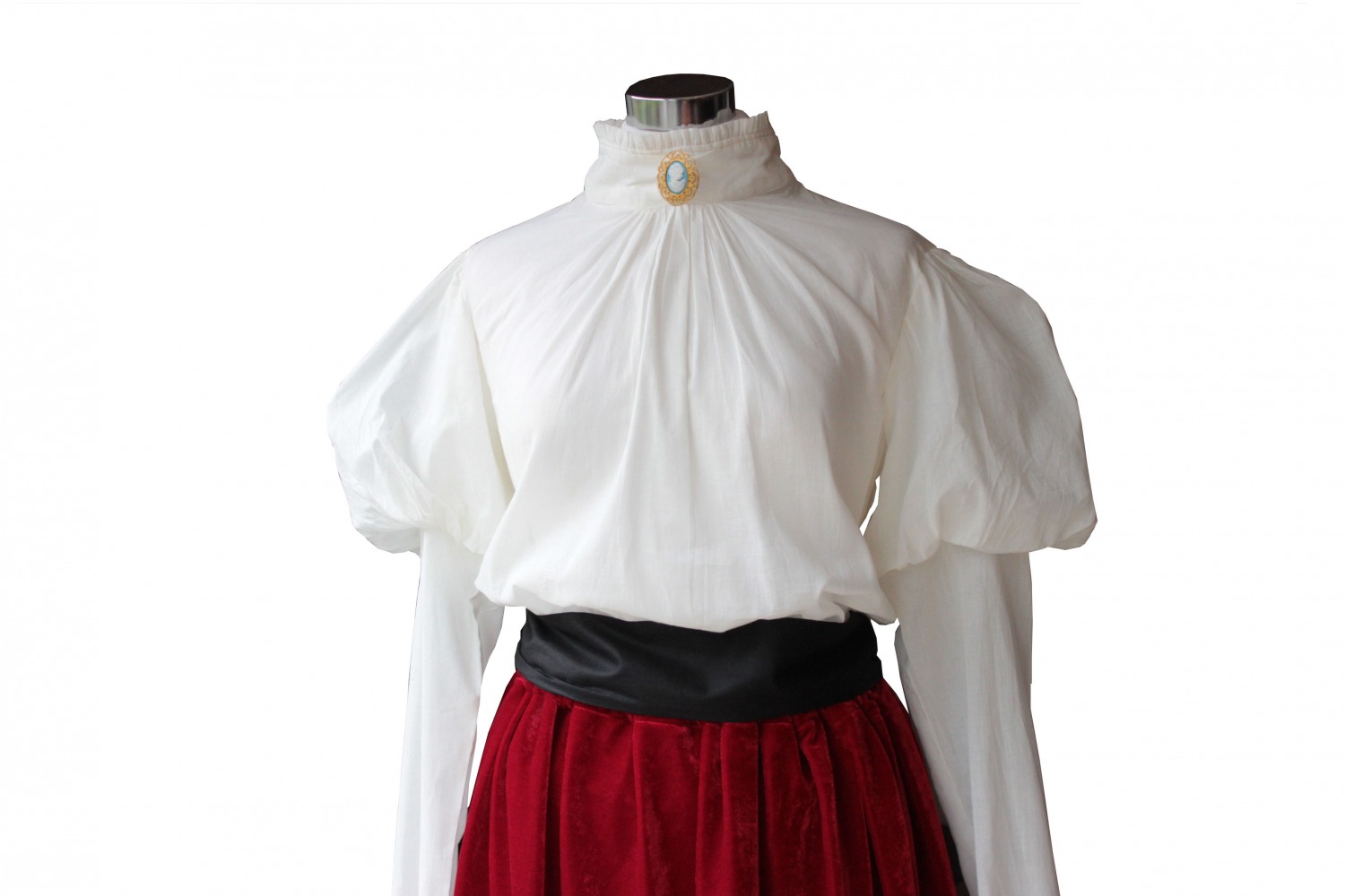 Ladies Victorian Carol Singer School Mistress Costume and Bonnet Size 12 - 14 Image